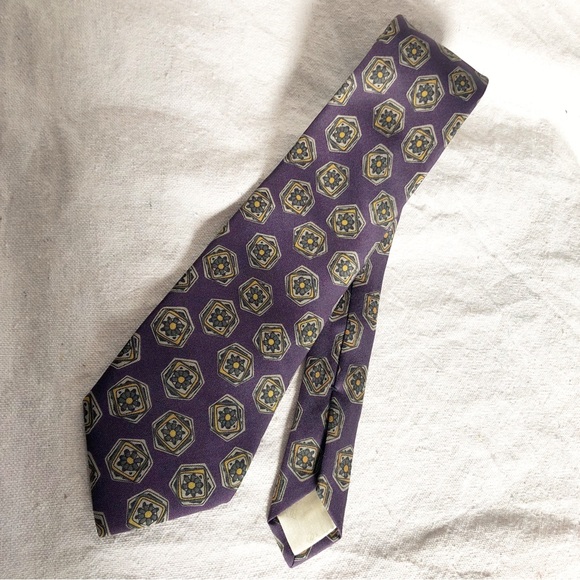Chanel purple silk necktie